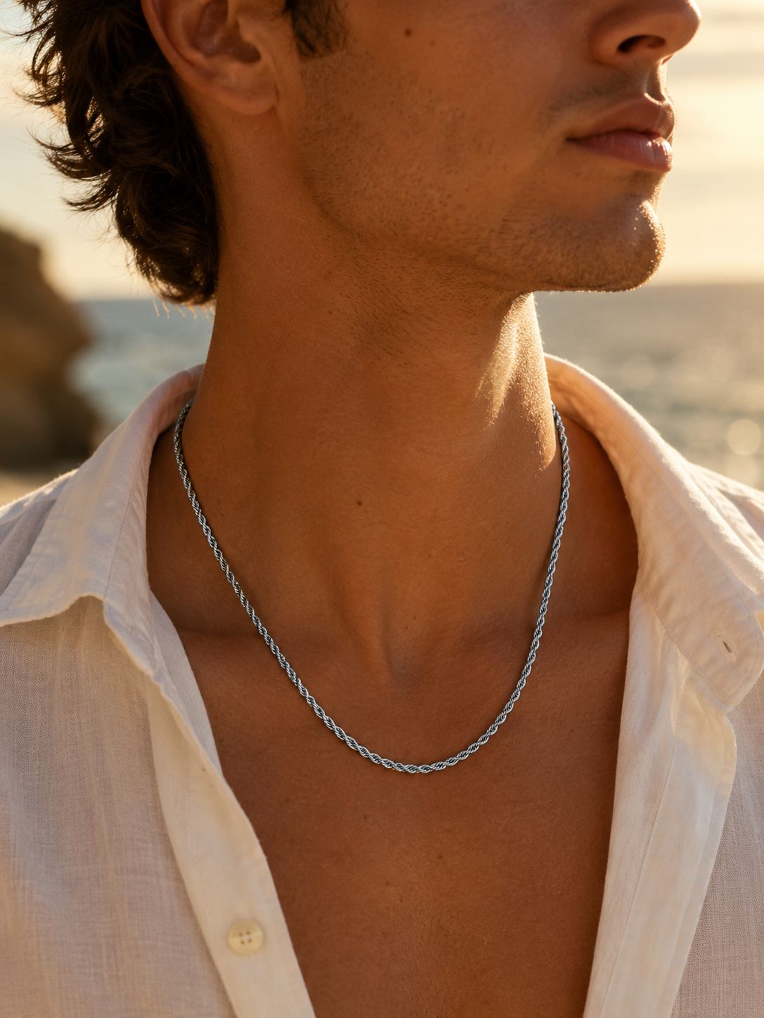 Silver Rope 4MM Chain (SILVER)