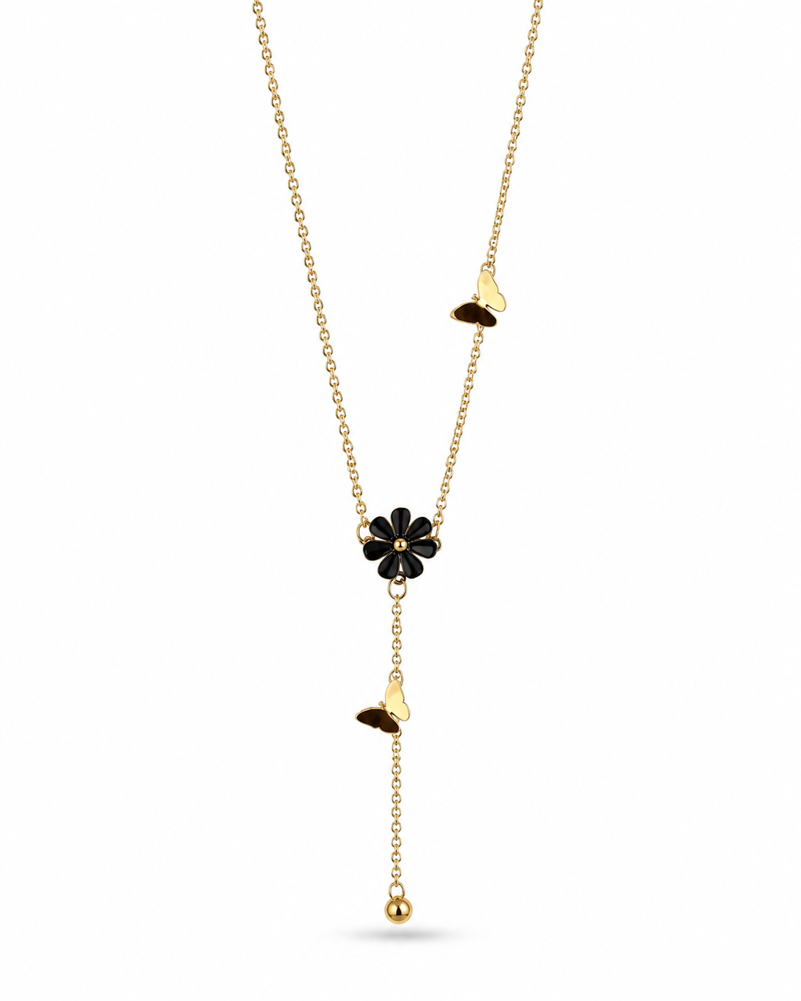 Midnight Bloom Butterfly Necklace (GOLDEN)